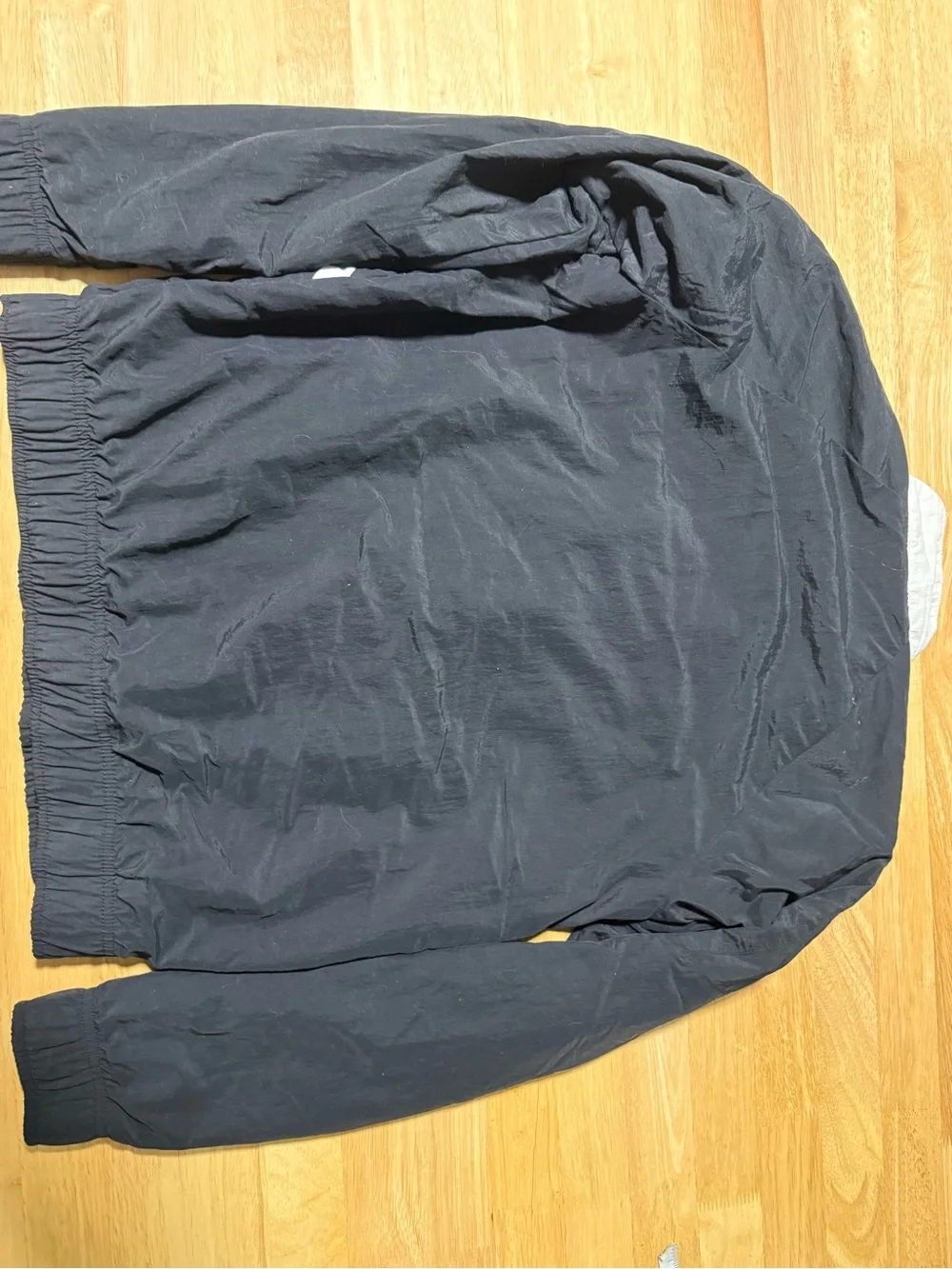 Reebok Vintage Windbreaker Jacket Men’s Small Black White Full Zip